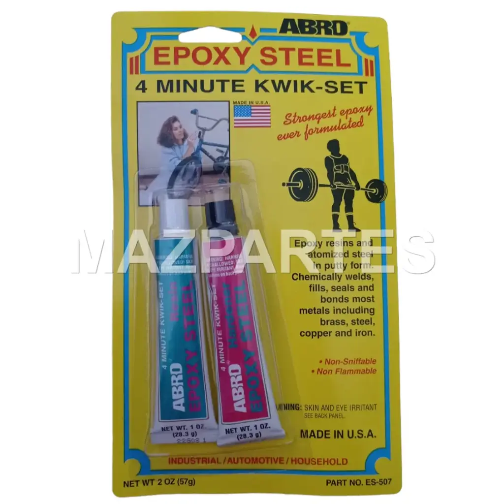 PEGA TANQUE ADHESIVO DE ACERO EPOXICO 2 OZ 57 g 12/1