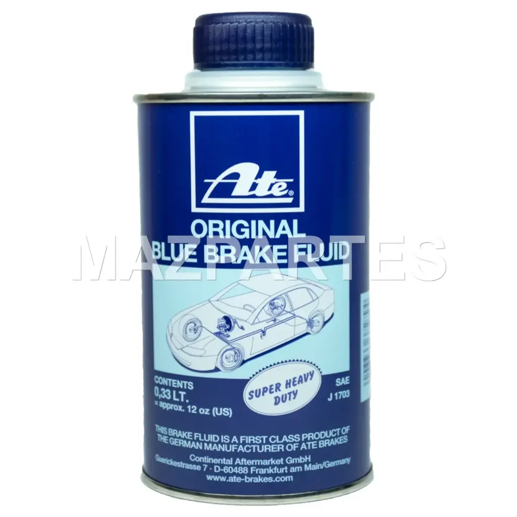 LIQUIDO DE FRENOS SUPER HEAVY DUTY DOT3 PINTA 12 OZ 0.33 LITRO AZUL 36/1