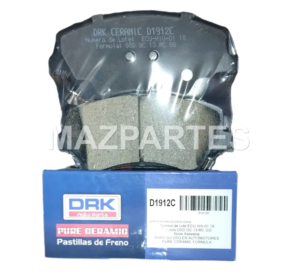 [D1912C] PASTILLAS DE FRENO DELANTERO HYUNDAI IONIQ KIA NIRO 1.6 2016-2019 STONIC 132.6X60.2X16.9MM CERAMICA