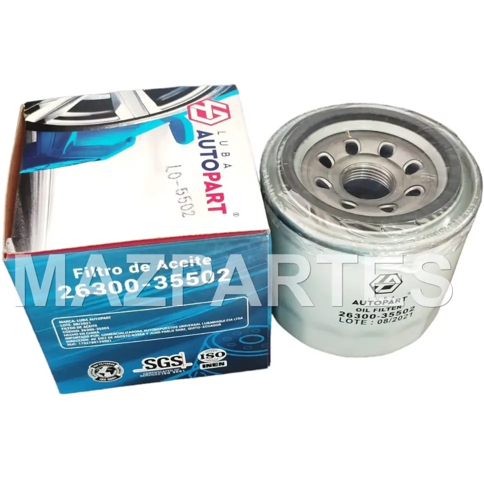 [LO-5502] FILTRO DE ACEITE M20X1.5 MAZDA 323 ALLEGRO 1.6 2000-2008 CHEVROLET LUV V6 RODEO D-MAX 3.5 HONDA CIVIC HYUNDAI  ACCENT 2012- SANTA FE 2.4 2019- TUCSON 2.0 2005-2009