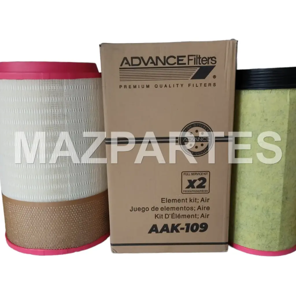 [AAK-109] KIT FILTRO DE AIRE SINOTRUK V3 290 T-A7 336 T-A7 420 JAC HFC4181 CABINA MODERNA AA-38050 AA-38040