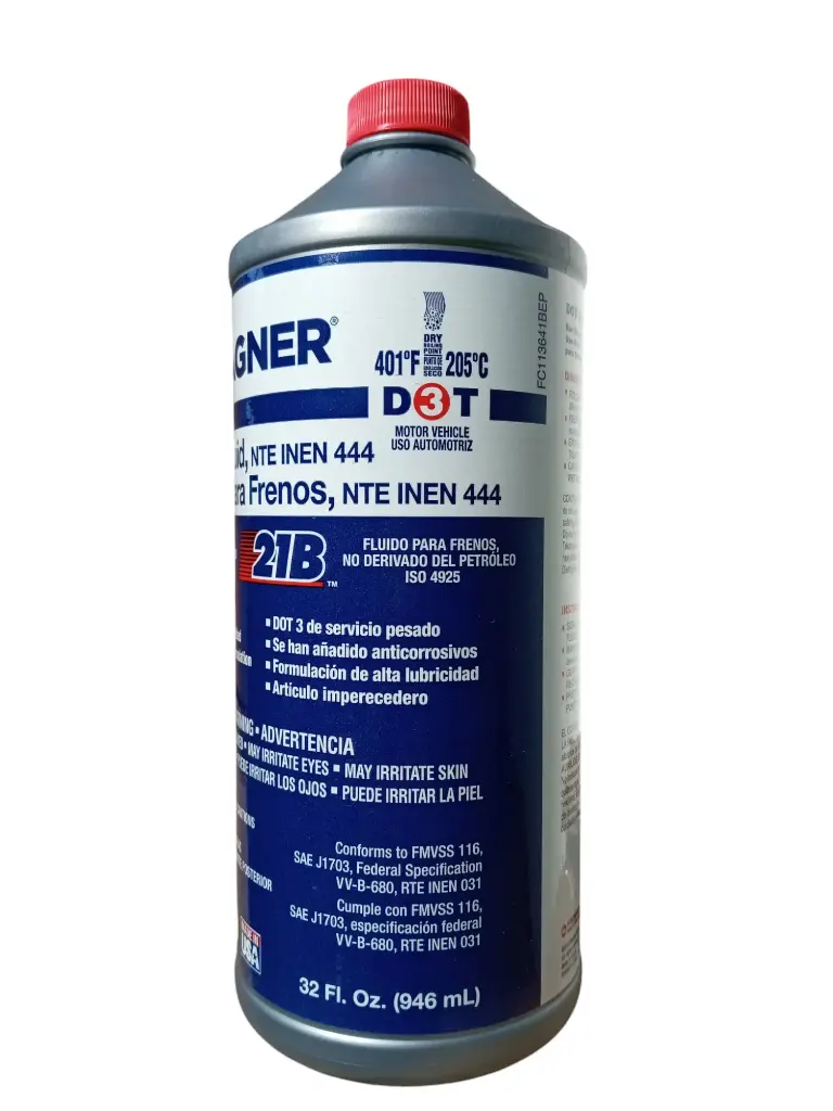 LIQUIDO DE FRENOS DOT3 32 OZ 946 mL BLANCO PLASTICO 12/1