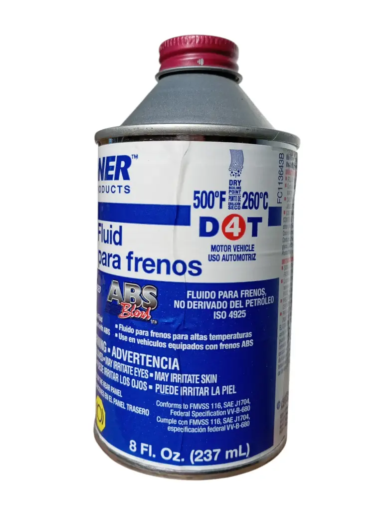 LIQUIDO DE FRENOS DOT4 8 OZ 237 mL BLANCO 24/1
