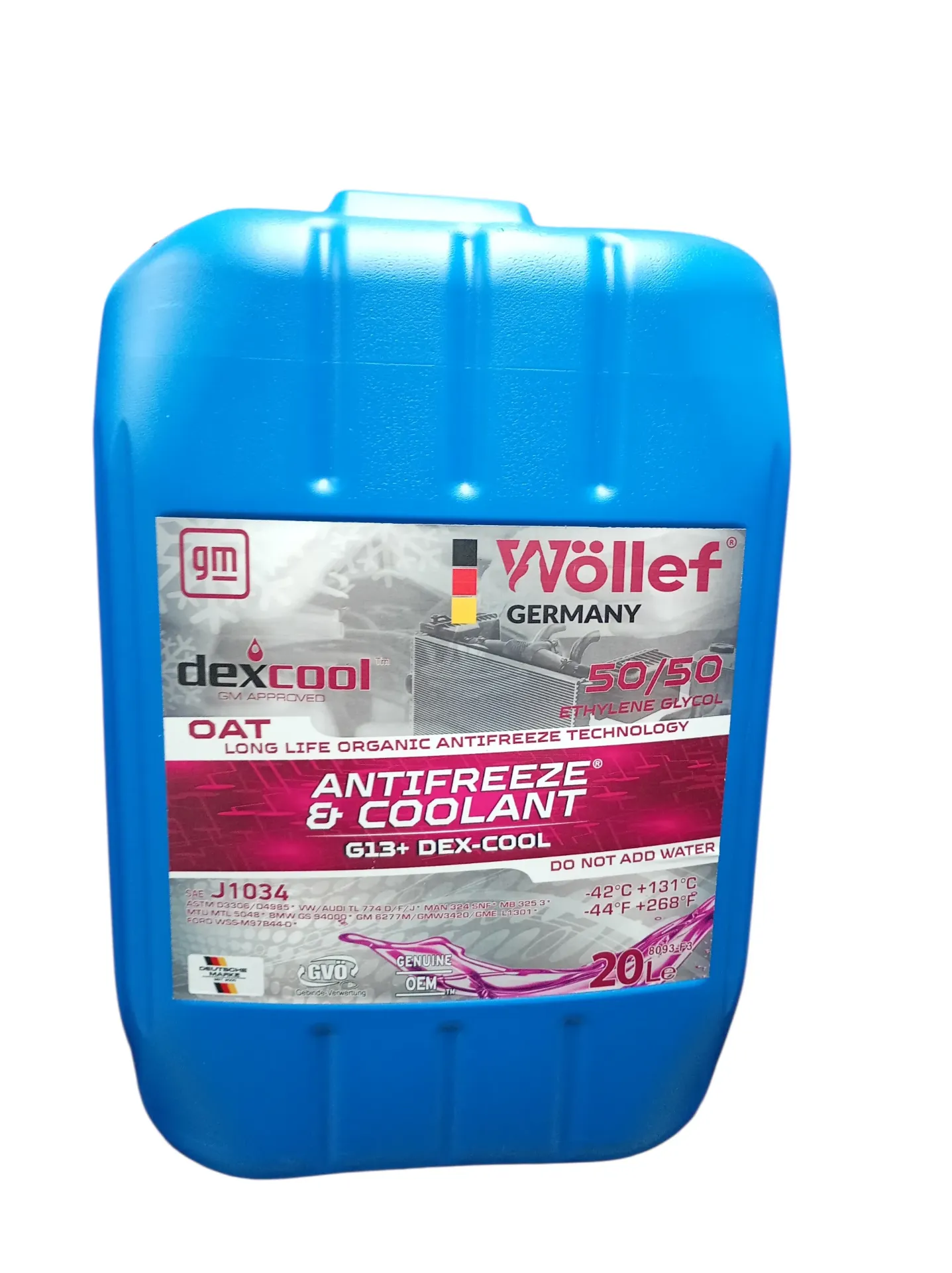 ADITIVO RADIADOR REFRIGERANTE CANECA 5 GALONES ROSADO 50/50 G13 DEX-COOL