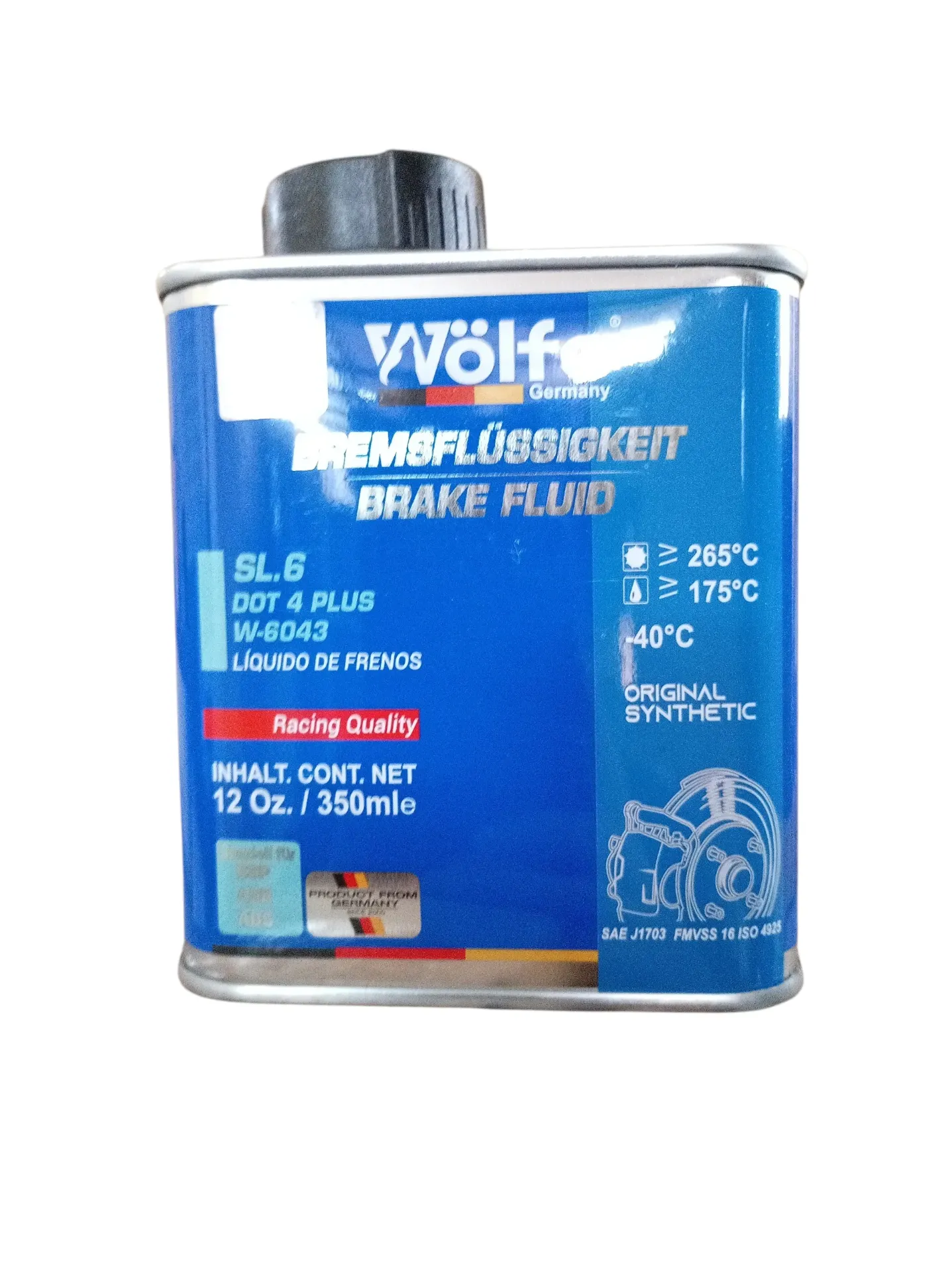 LIQUIDO DE FRENOS SL.6 DOT4 PLUS 12 OZ 350 ML 24/1