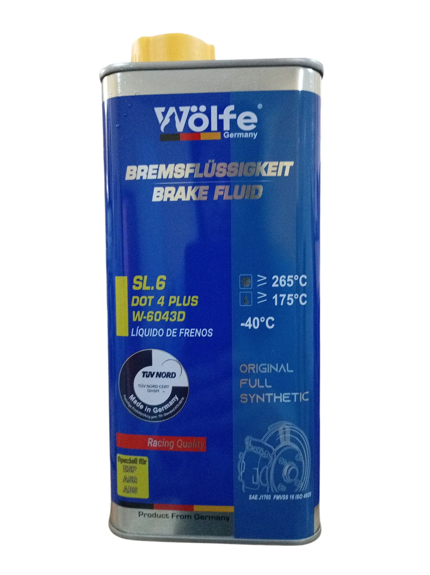 LIQUIDO DE FRENOS SL.6 DOT4 PLUS 34 OZ 1 LITRO 12/1