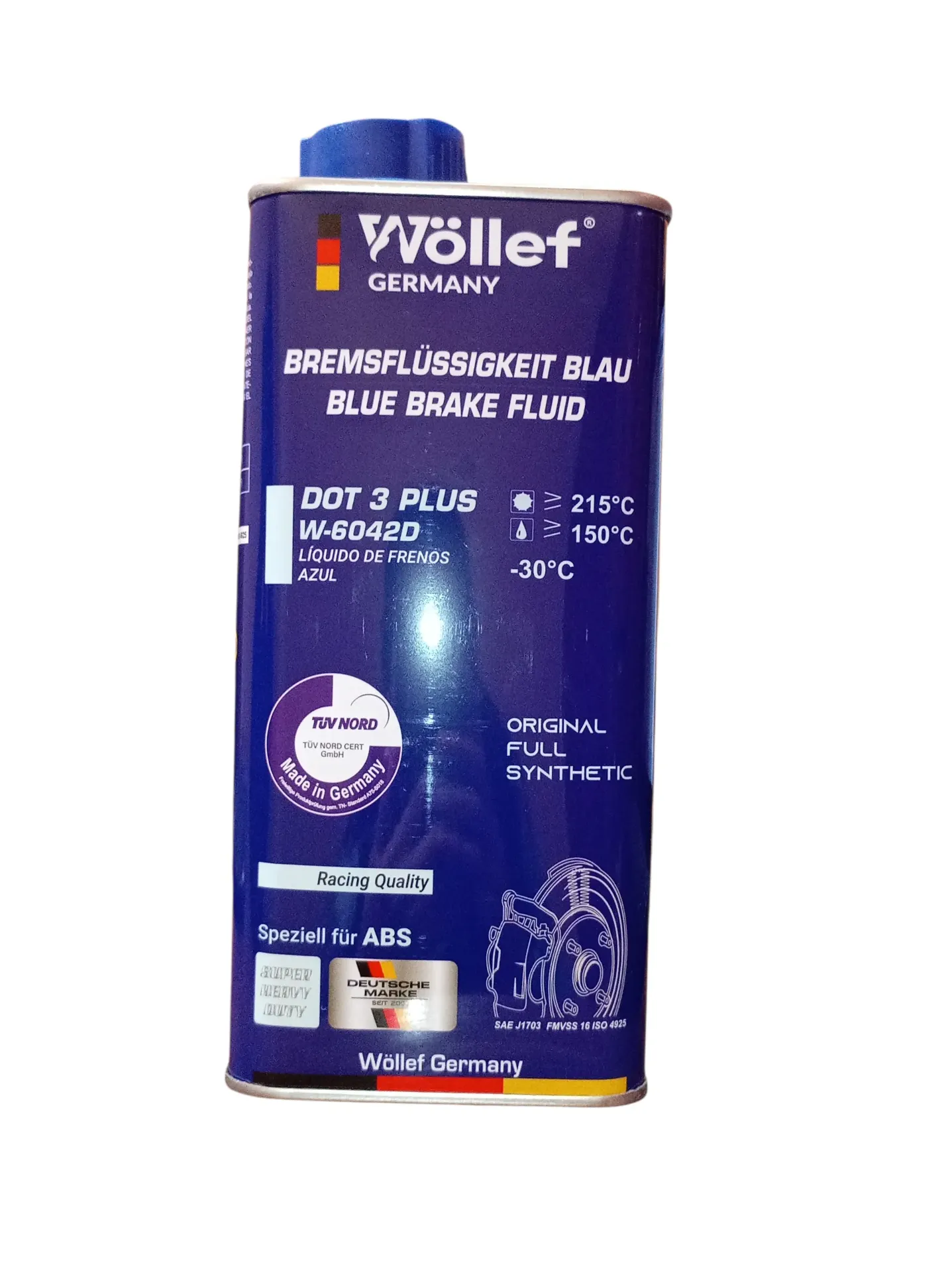 LIQUIDO DE FRENOS DOT3 AZUL 34 OZ 1 LITRO 12/1