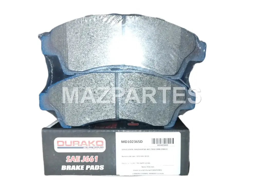 PASTILLAS DE FRENO DELANTERO MAZDA B2200 2001-2007 FORD RANGER 2.6 2003-2004 BT-50 2.2 2008-2016 CHASIS CORTO