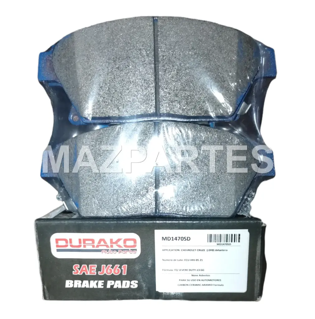 [MD1470SD] PASTILLAS DE FRENO DELANTERO CHEVROLET CRUZE J300 2008- ORLANDO 2012-2016 TRACKER 2013-2016